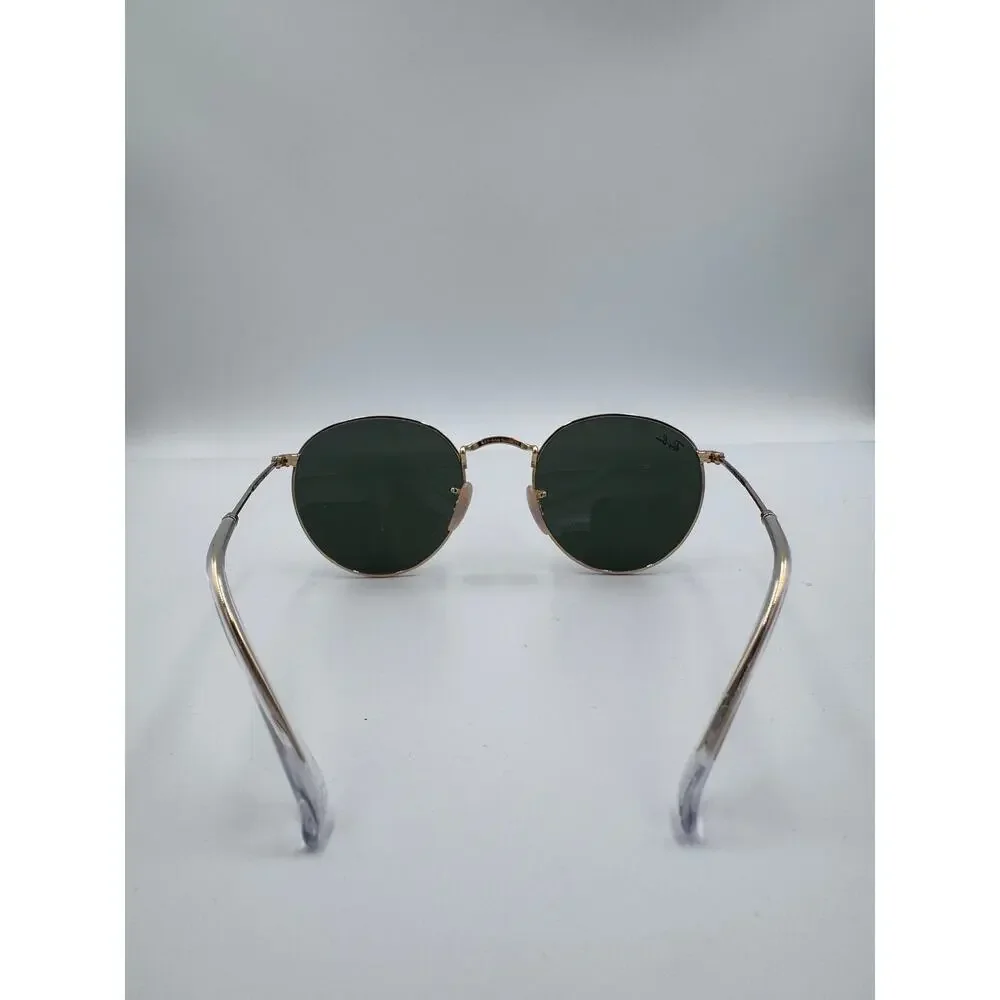Ray-Ban RB3447 Round Metal Gold Frame Green G-15 Lens 50mm New